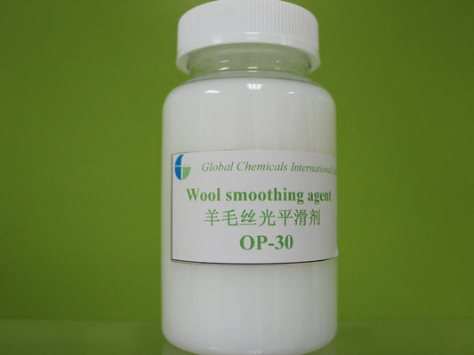 Weak Cationic Wool Smoothing Agent , Millky White Amino Silicone Emulsion OP-30